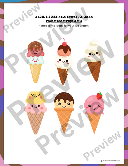 Kyle Brooks Ice Cream Cones Art Project